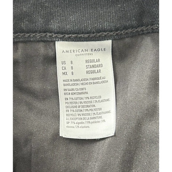 American Eagle Super Hi Rise Jegging Stretch‎ Women's 6 Regular Black Distressed - Picture 5 of 14
